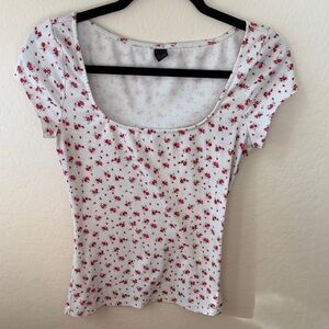 Floral Scoop Neck Top